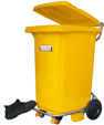 Wrightway Bin: with locking casters and foot pedal