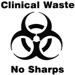 Range of stickers available: Clincal Waste No Sharps