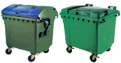 1100 litre plastic skip bins